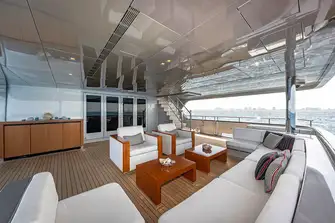 Lounge area on the main deck aft