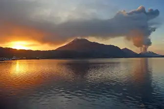 Tavurvur, on the Rabaul caldera, is one of the most active volcanoes in Papua New Guinea