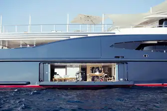 A large gym on the starboard side has its own sea terrace