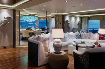 Yachts like TRANQUILITY offer a wider palette of materials, textures, finishes and, of course, more space inside and out