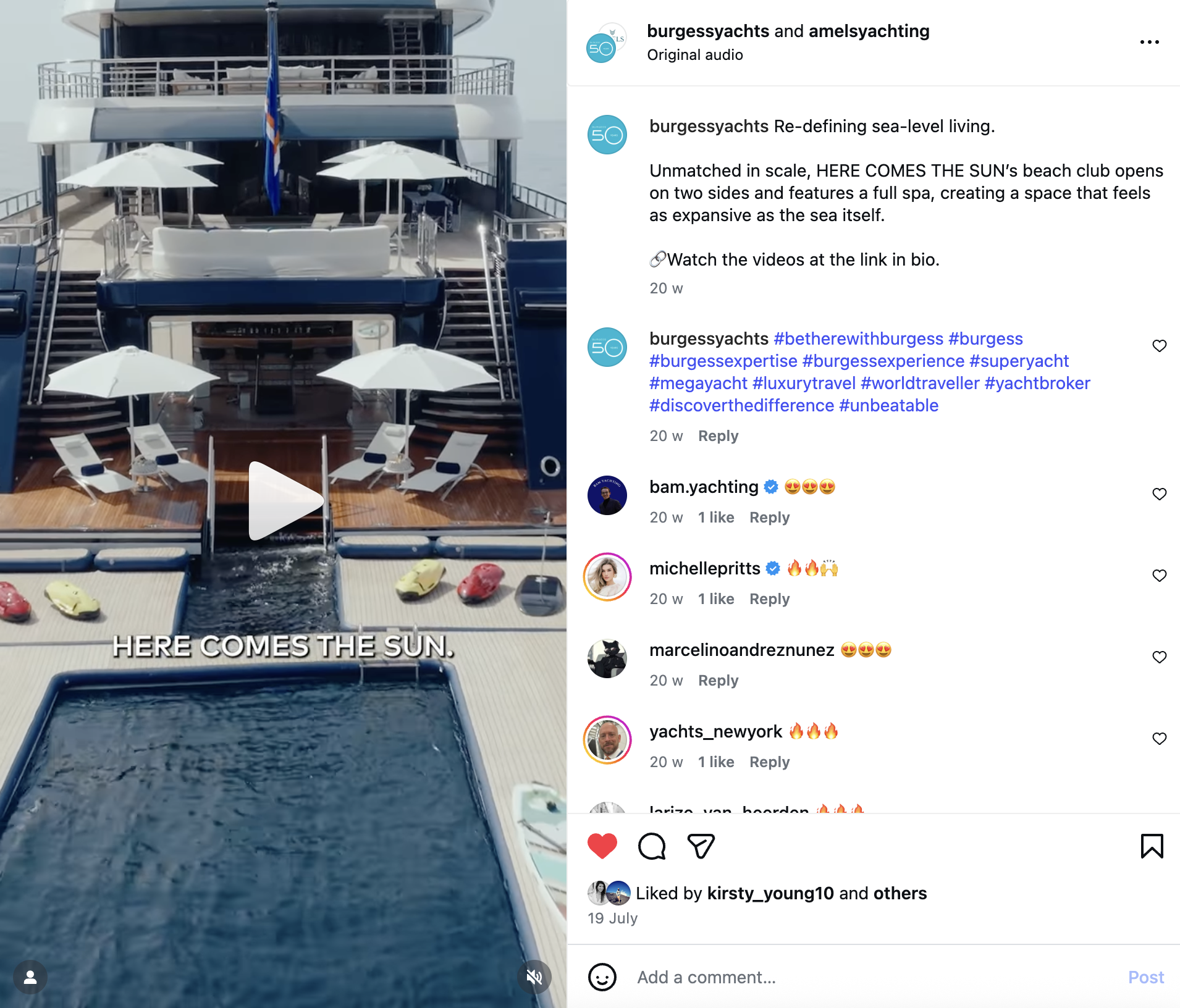 HERE COMES THE SUN Burgess yachts