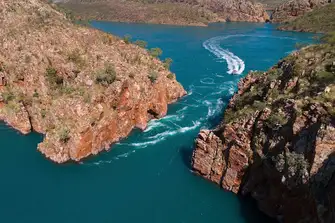 The Kimberleys is untouched by the passing millennia and home to natural phenomena like the Horizontal Falls