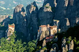 Monasteries perch on these rock formations