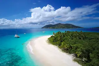 Sandy Cay, off Jost Van Dyke in the BVIs, is picture-postard, pinch-yourself beautiful