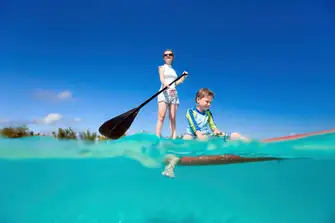 A paddleboard is a great way to explore the coastline