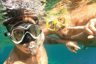 Crystal-clear waters and plenty so see below the surface - perfect for snorkelling