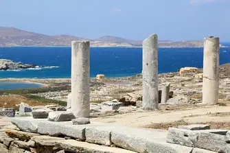 Archaeological site on Island of Delos