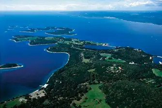 Looking northwest along the coast, across Brijuni, you get an idea of what a paradise of bays, islands and inlets Croatia offers