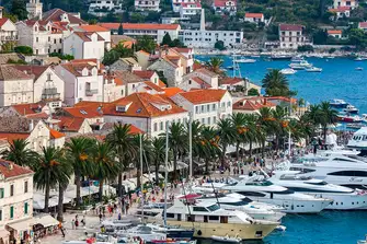 Ports like Hvar are ringed with restaurants and bars and buzzing with life day and night