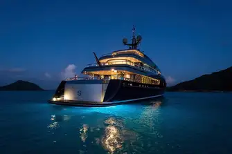 60m (196.9ft), 12 guests in 6 cabins, rates from EUR 336,000 per week