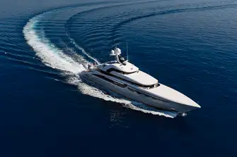 SOARING 68.2m (223.7ft) 12 guests in 6 cabins, rates from EUR 700,000 per week 