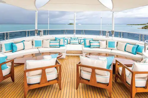 Sun deck seating area