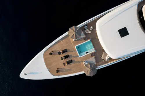 Owner's deck forward aerial view