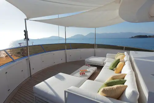 Sun deck lounging area