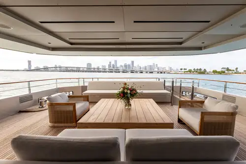Main deck outdoor seating area