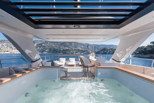 Sun deck jacuzzi