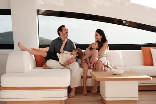 Sun deck seating area